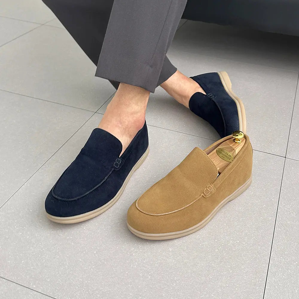 5cm UP スエードシークレットローファー no07 メンズシークレットローファー LEVANO