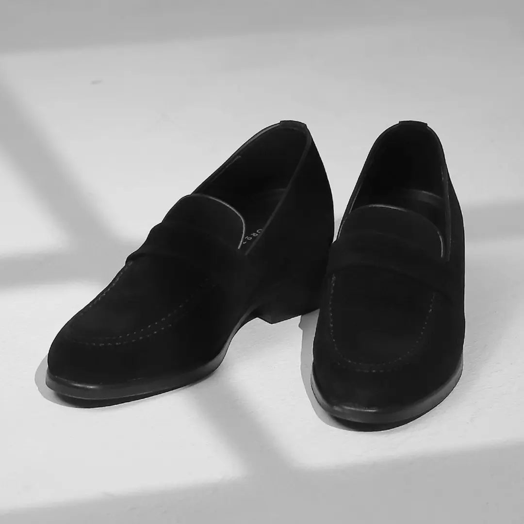6cm UP スエードローファー no03 メンズシークレットローファー LEVANO
