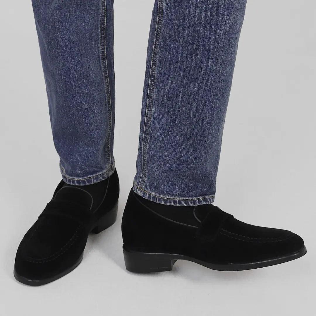 6cm UP スエードローファー no03 メンズシークレットローファー LEVANO