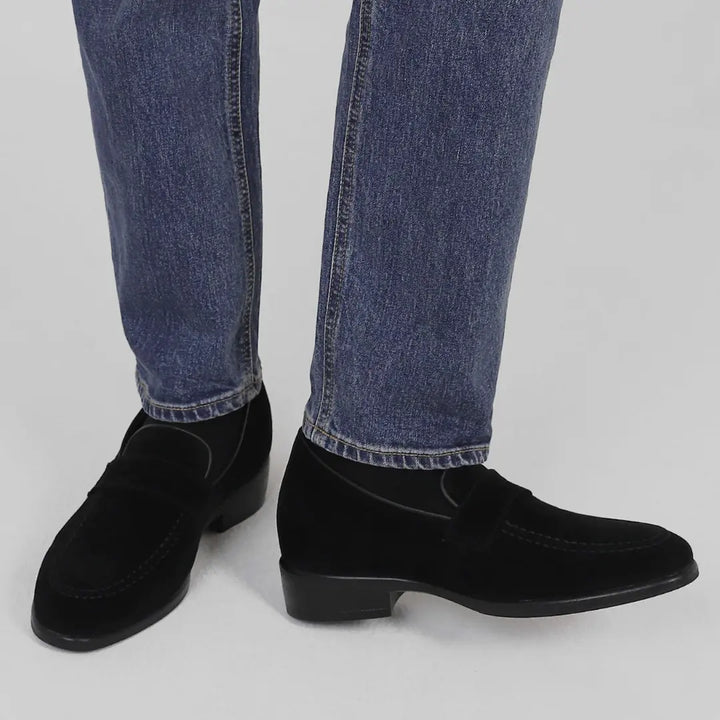6cm UP スエードローファー no03 メンズシークレットローファー LEVANO