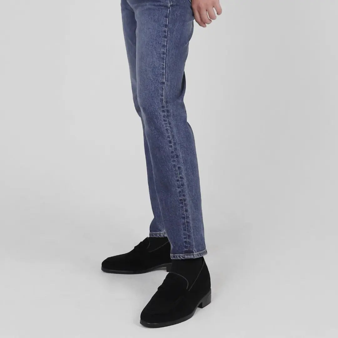 6cm UP スエードローファー no03 メンズシークレットローファー LEVANO