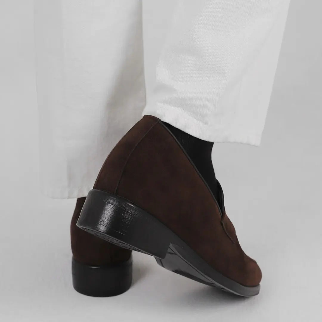 6cm UP スエードローファー no03 メンズシークレットローファー LEVANO
