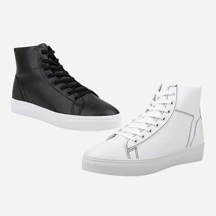 6cm UP ハイカットシークレットスニーカー no08 メンズシークレットスニーカー LEVANO