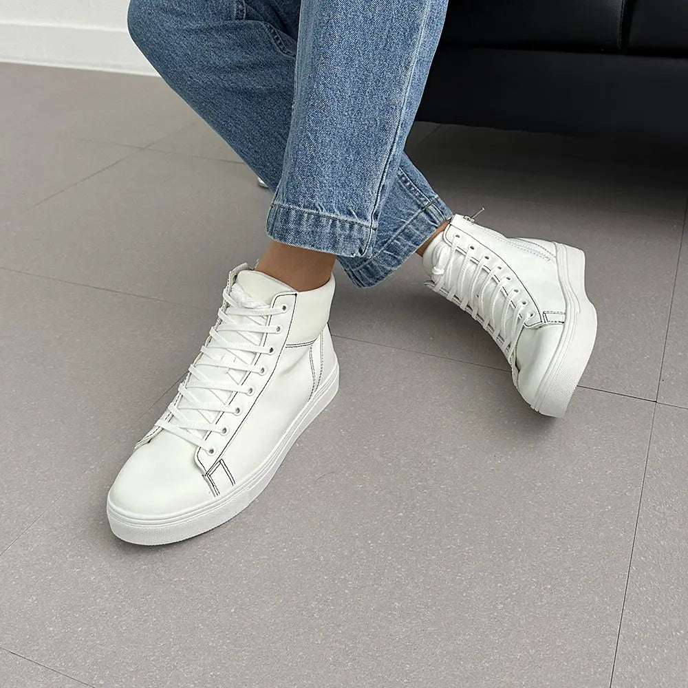 6cm UP ハイカットシークレットスニーカー no08 メンズシークレットスニーカー LEVANO