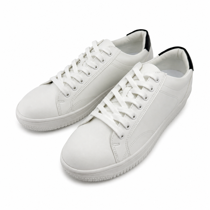 6.5cm UP ヒールホワイトスニーカー no39 メンズシークレットスニーカー LEVANO