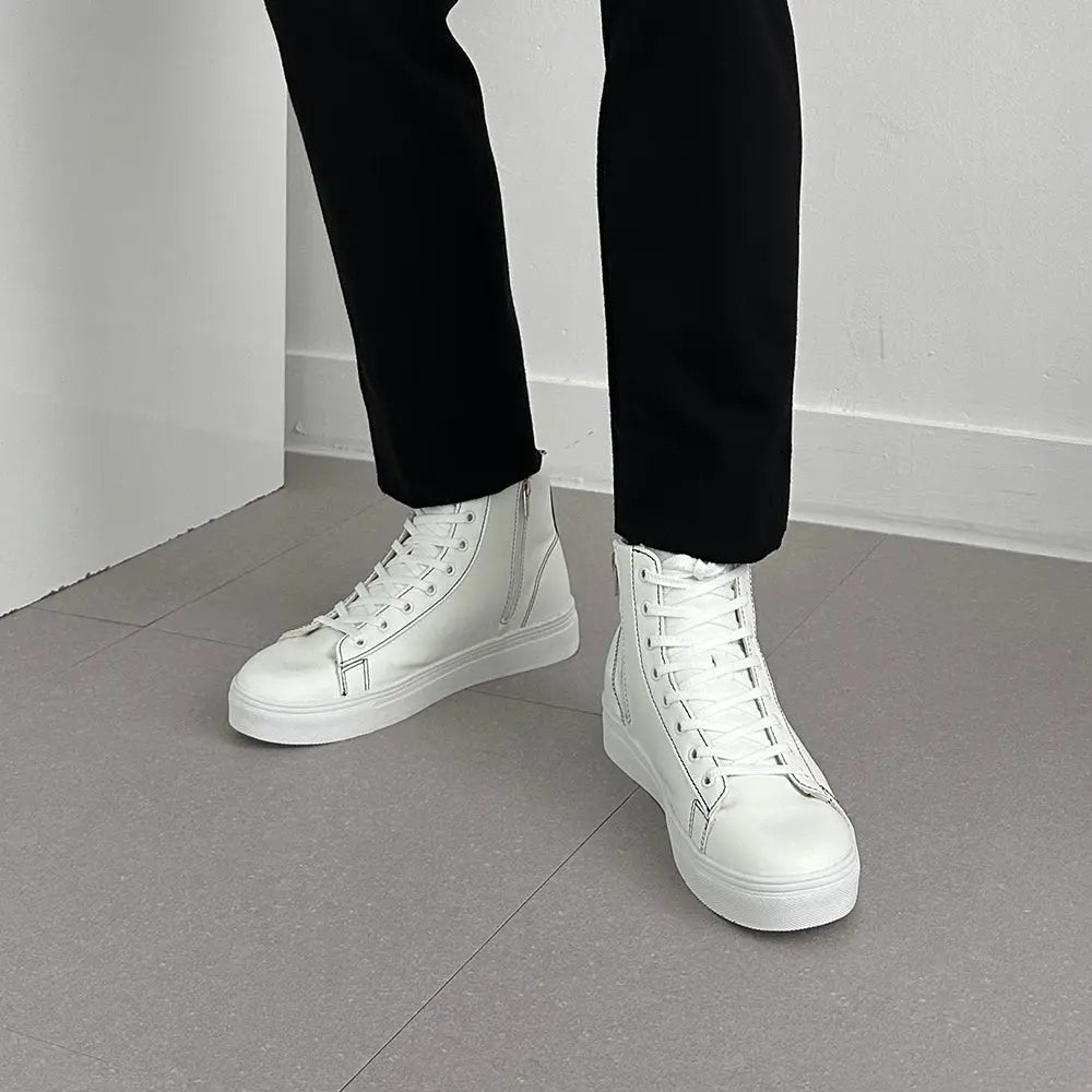 6cm UP ハイカットシークレットスニーカー no08 メンズシークレットスニーカー LEVANO