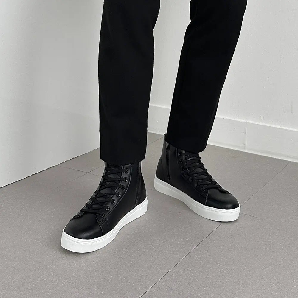 6cm UP ハイカットシークレットスニーカー no08 メンズシークレットスニーカー LEVANO